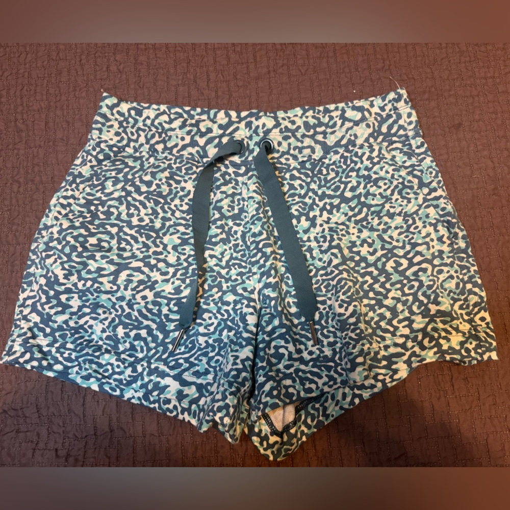 Athleta Blue and White Athletic Shorts